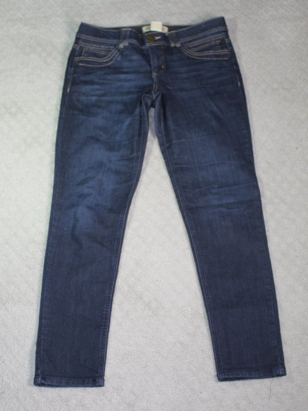 Democracy Ab Technology Jeans Womens Sz 6 Dark Blue Stretch Denim Slim Ankle